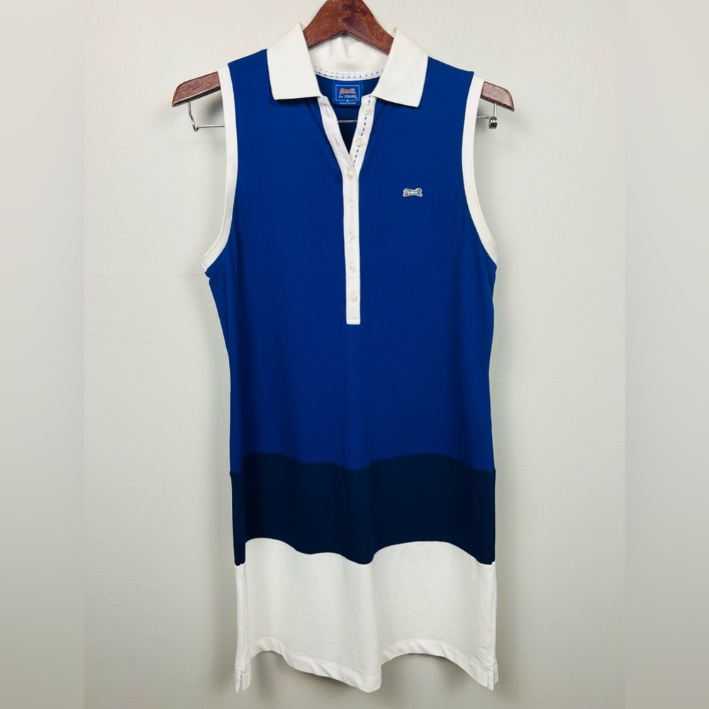 Le Tiger Sleeveless Color-Block Polo Mini Dress – Size M